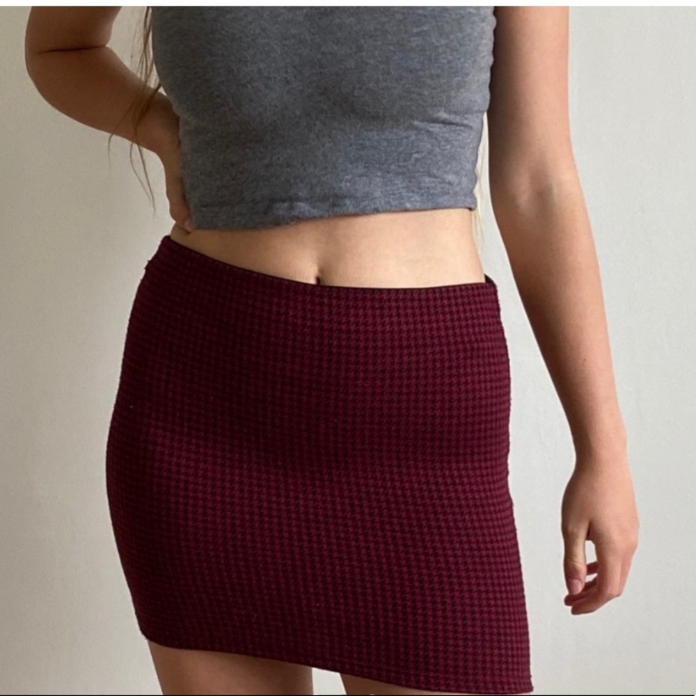 Bershka wool knit mini skirt